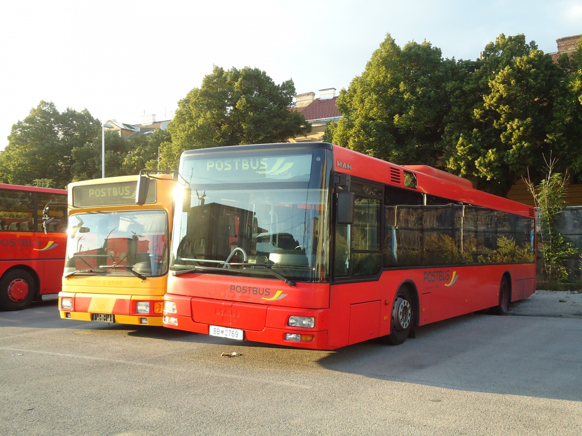 (128'466) - PostBus - BB 2769 - MAN am 9. August 2010 in Wien, Garage H�tteldorf