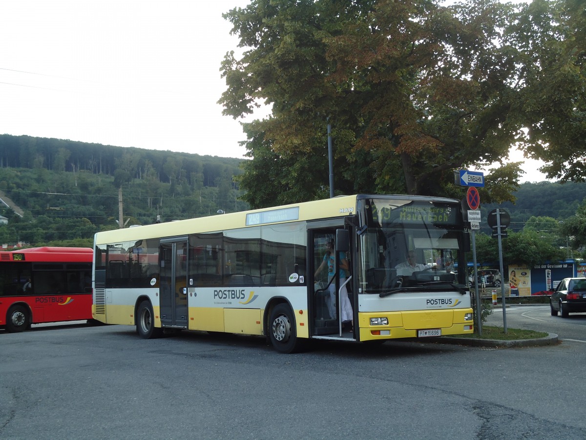 (128'472) - PostBus - PT 15'696 - MAN am 9. August 2010 in Wien, H�tteldorf