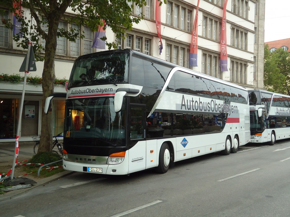 (128'582) - Autobus Oberbayern, M�nchen - M-AU 2179 - Setra am 11. August 2010 beim Hauptbahnhof M�nchen