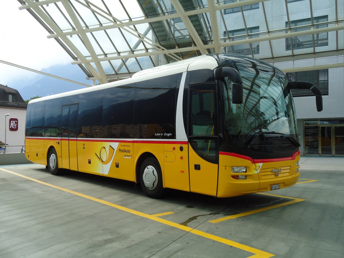 (128'721) - PostAuto Graub�nden - GR 162'978 - MAN am 13. August 2010 in Chur, Postautostation