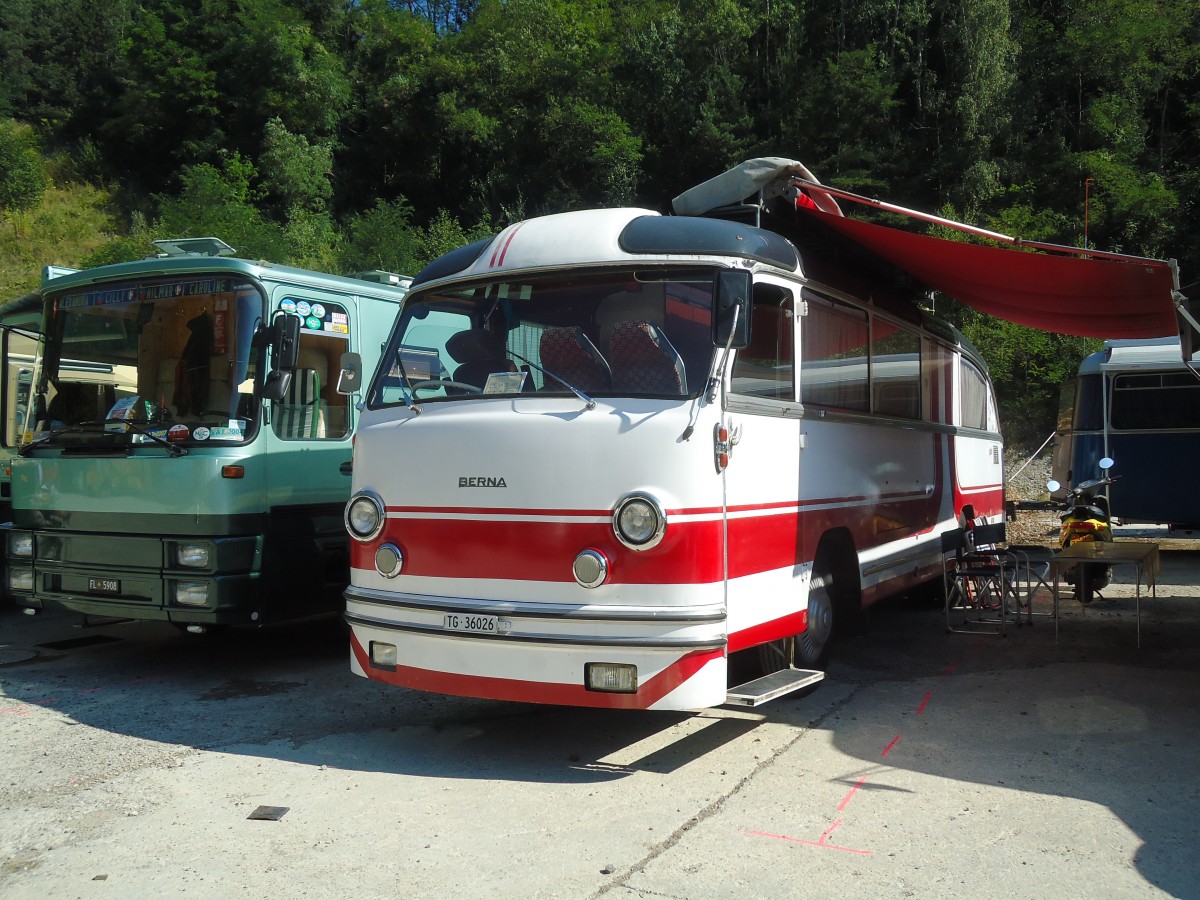 (128'961) - Fahrni, Aadorf - TG 36'026 - Berna/T�scher (ex Unbekannt; ex Steiner, Matzingen; ex Brander, B�tschwil; ex Fr�hlich, Z�rich) am 22. August 2010 in Thayngen, Wohnbustreffen