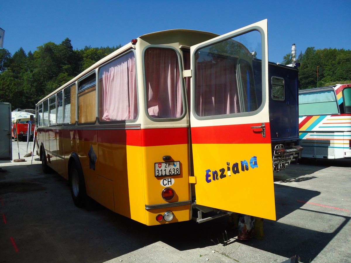 (128'998) - G�hwiler, Birmensdorf - ZH 311'638 - Saurer/T�scher (ex AVG Grindelwald Nr. 12; ex Steiger, Schlatt) am 22. August 2010 in Thayngen, Wohnbustreffen