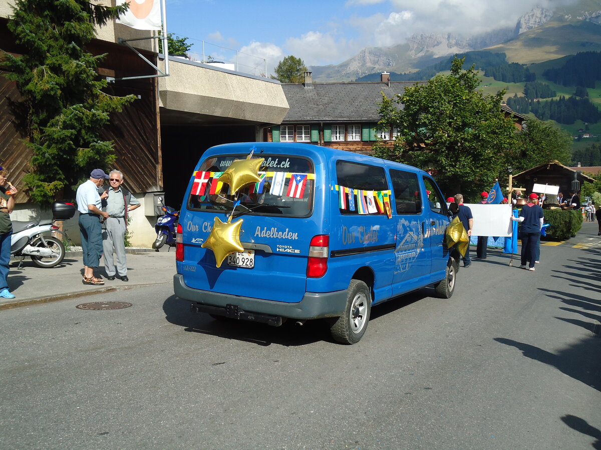 (129'496) - Our Chalet, Adelboden - BE 340'928 - Toyota am 5. September 2010 in Adelboden, Landstrasse