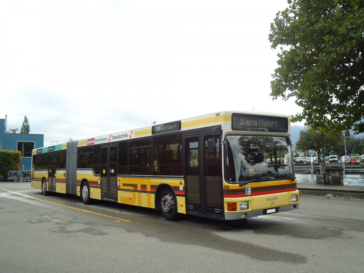 (129'595) - STI Thun - Nr. 68/BE 458'568 - MAN am 8. September 2010 bei der Schiffl�ndte Thun