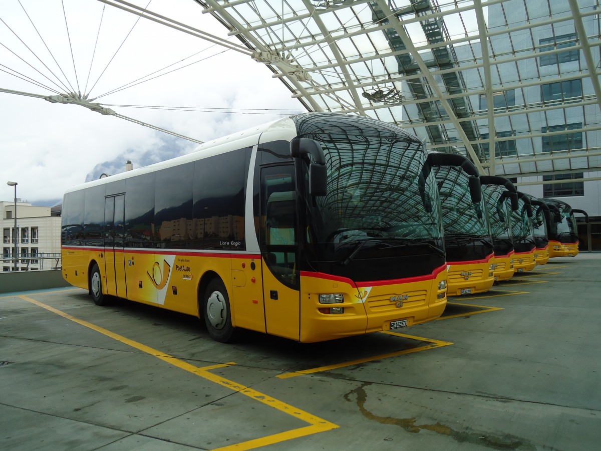 (129'754) - PostAuto Graub�nden - GR 162'977 - MAN am 18. September 2010 in Chur, Postautostation