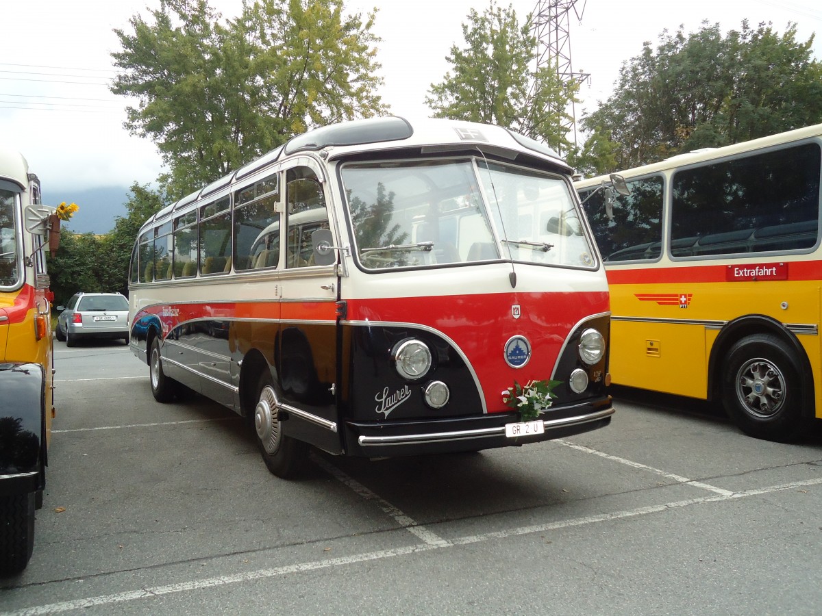 (129'791) - Fischer, Chur - GR 2 U - Saurer/FHS (ex Zumwald, Fribourg; ex Schwitter, Kandersteg; ex Winterhalder, Z�rich) am 18. September 2010 in Chur, Obere Au