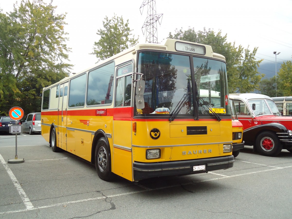 (129'793) - Br�ndli, Z�rich - ZH 180'231 - Saurer/R&J (ex Hofmann, Z�rich; ex Pacciarelli, Grono; ex P 25'661) am 18. September 2010 in Chur, Obere Au