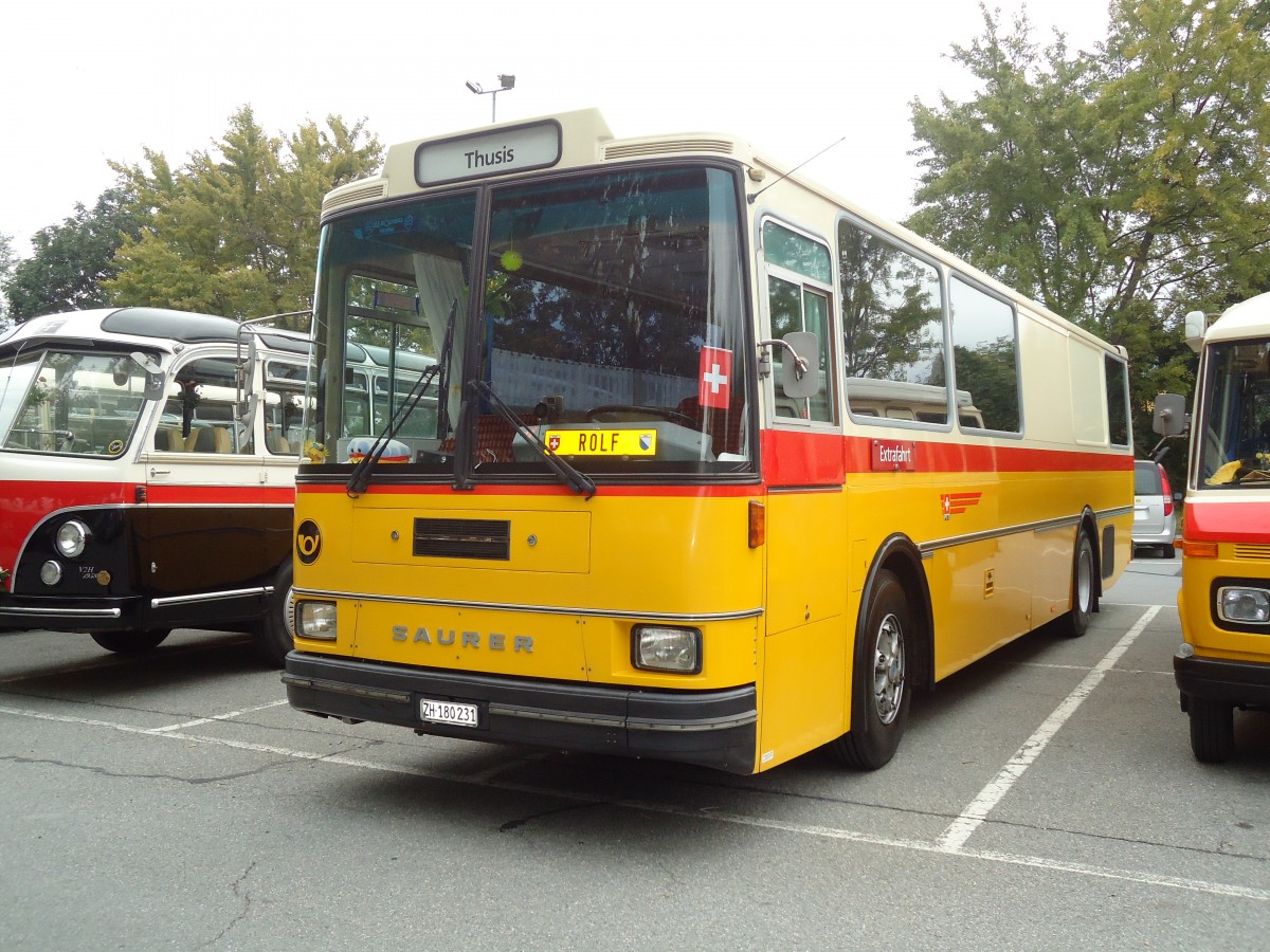 (129'794) - Br�ndli, Z�rich - ZH 180'231 - Saurer/R&J (ex Hofmann, Z�rich; ex Pacciarelli, Grono; ex P 25'661) am 18. September 2010 in Chur, Obere Au
