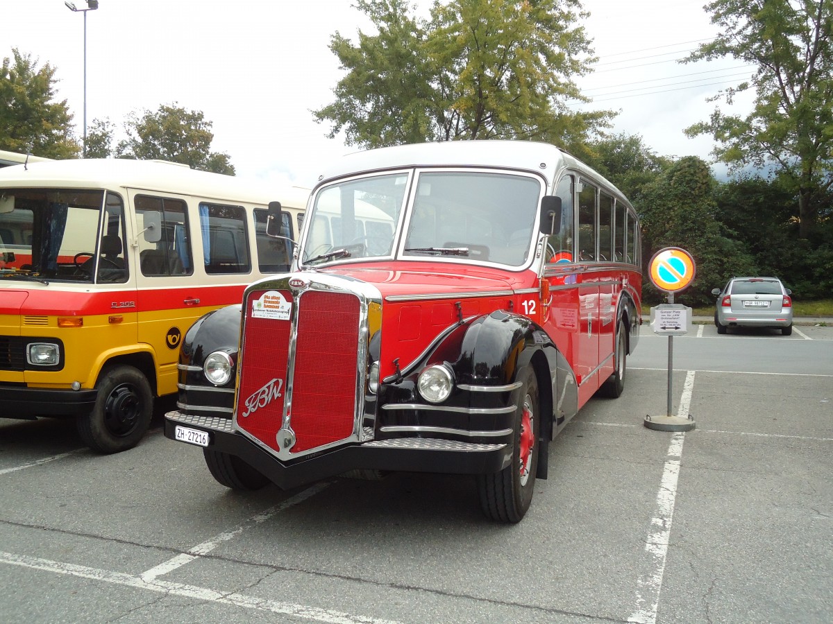 (129'798) - Meier, Gr�t - Nr. 12/ZH 27'216 - FBW/R&J (ex Wespe, Altst�tten; ex AFA Adelboden Nr. 12) am 18. September 2010 in Chur, Obere Au