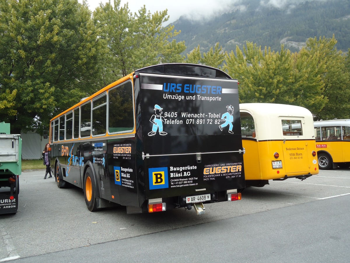 (129'835) - Eugster, Wienacht-Tobel - AR 4608 - Saurer/T�scher (ex Rohrer, Reitnau; ex Kistler, Reichenburg; ex P 24'614) am 18. September 2010 in Chur, Obere Au