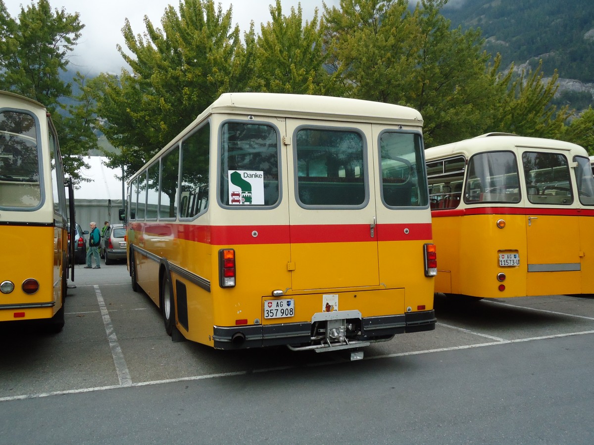 (129'839) - Gautschi, Suhr - AG 357'908 - Saurer/T�scher (ex L�tscher, Neuheim Nr. 200; ex Cartek, Regensdorf; ex P 25'822) am 18. September 2010 in Chur, Obere Au