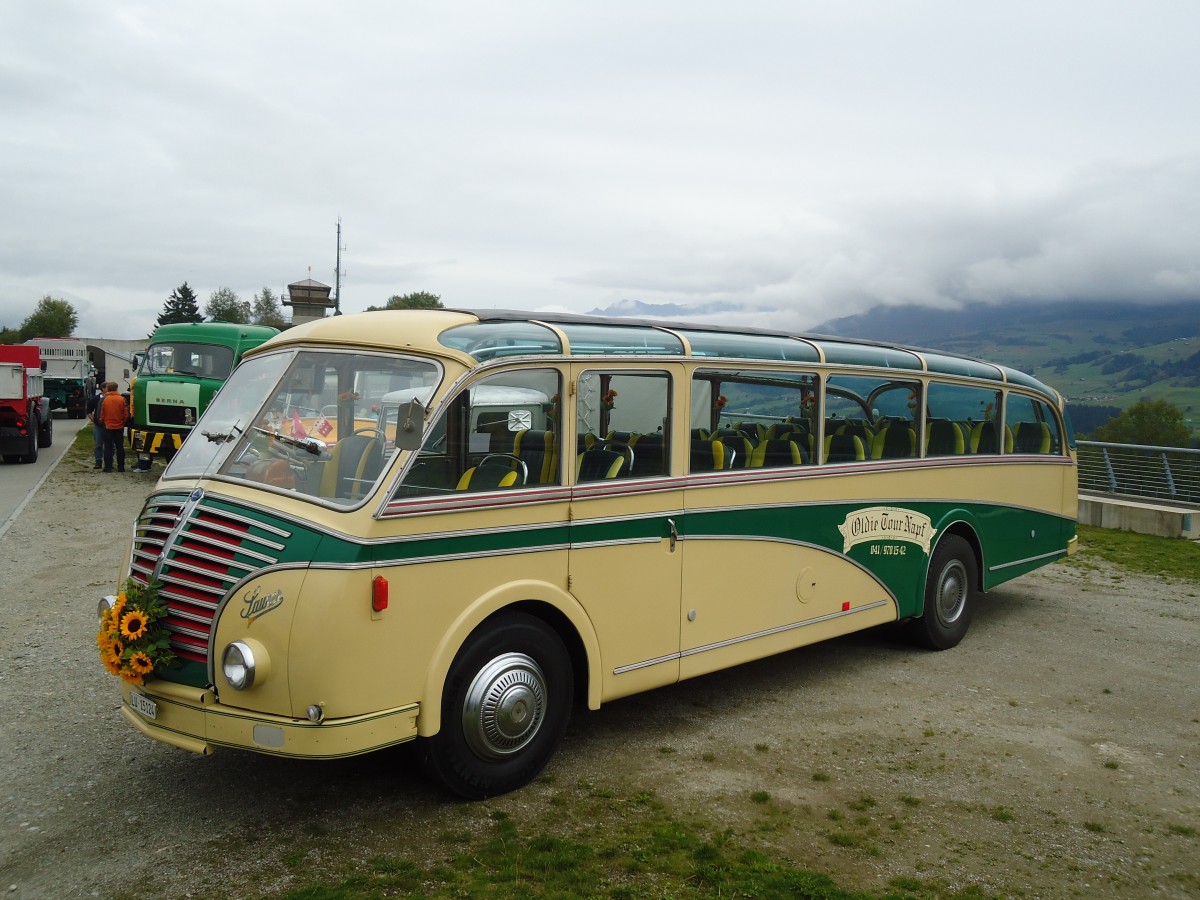 (129'932) - Peter, Luthern Bad - LU 15'124 - Saurer/R&J am 18. September 2010 in Breil, Milit�ranlage