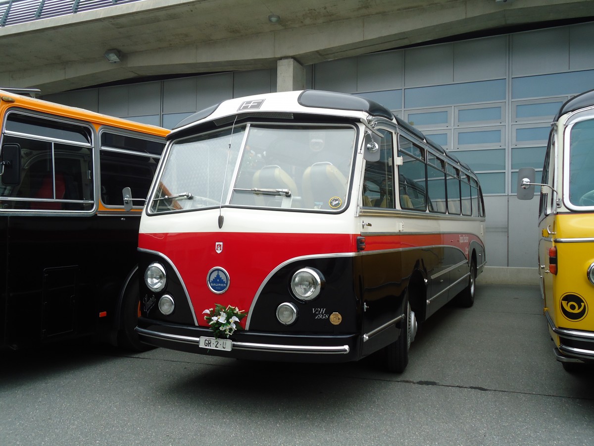 (129'948) - Fischer, Chur - GR 2 U - Saurer/FHS (ex Zumwald, Fribourg; ex Schwitter, Kandersteg; ex Winterhalder, Z�rich) am 18. September 2010 in Breil, Milit�ranlage