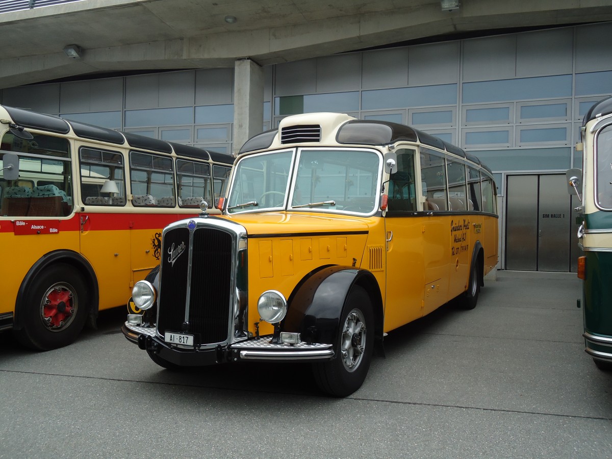 (129'951) - Gm�nder, Weissbad - AI 817 - Saurer/Gangloff (ex P 23'144; ex P 2213) am 18. September 2010 in Breil, Milit�ranlage