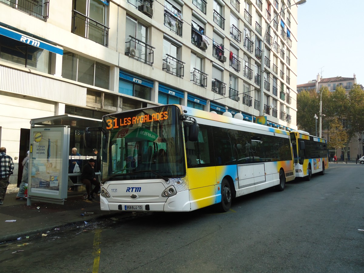 (130'510) - RTM Marseille - Nr. 1131/958 BJJ 13 - Heuliez am 15. Oktober 2010 in Marseille, Canebi�re Bourse