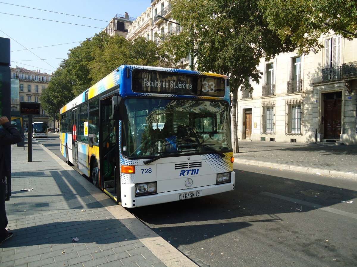 (130'566) - RTM Marseille - Nr. 728/1767 SM 13 - Mercedes am 15. Oktober 2010 in Marseille, Reformes Canebi�re