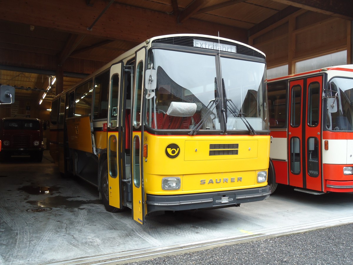 (130'797) - Biegger, Uster - Nr. 9 - Saurer/R&J (ex P 24'366) am 24. Oktober 2010 in Ziegelbr�cke, Museum
