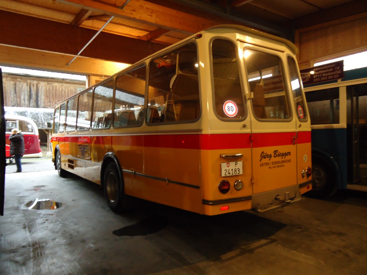 (130'803) - Biegger, Uster - Nr. 1/'P 24'183' - FBW/FHS (ex P 24'183) am 24. Oktober 2010 in Ziegelbr�cke, Museum