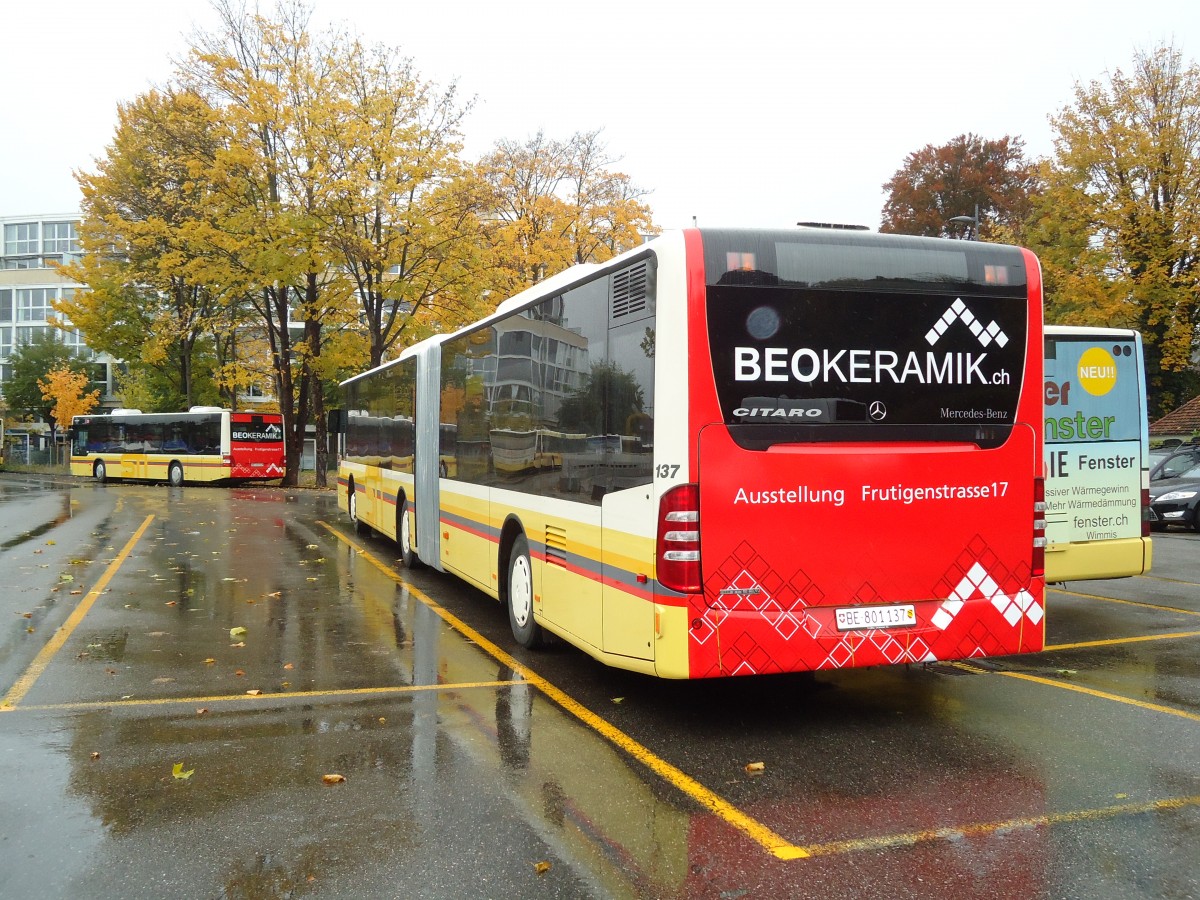 (130'808) - STI Thun - Nr. 137/BE 801'137 - Mercedes am 25. Oktober 2010 bei der Schiffl�ndte Thun