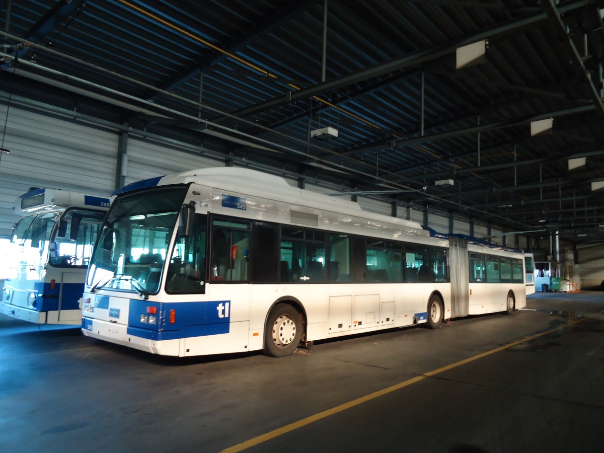 (130'893) - TL Lausanne - Nr. 545/VD 1473 - Van Hool am 13. November 2010 in Lausanne, D�p�t Pr�laz