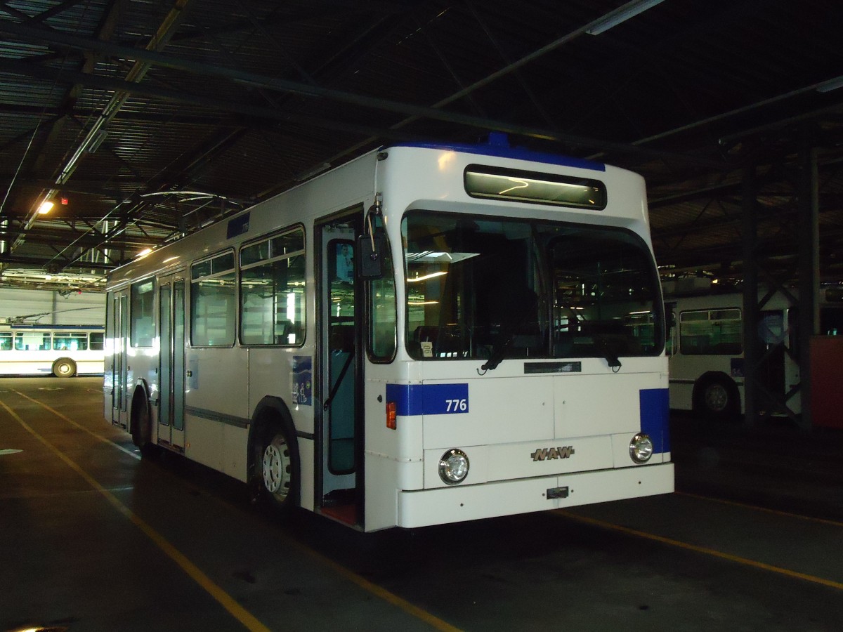 (130'896) - TL Lausanne - Nr. 776 - NAW/Lauber Trolleybus am 13. November 2010 in Lausanne, D�p�t Pr�laz