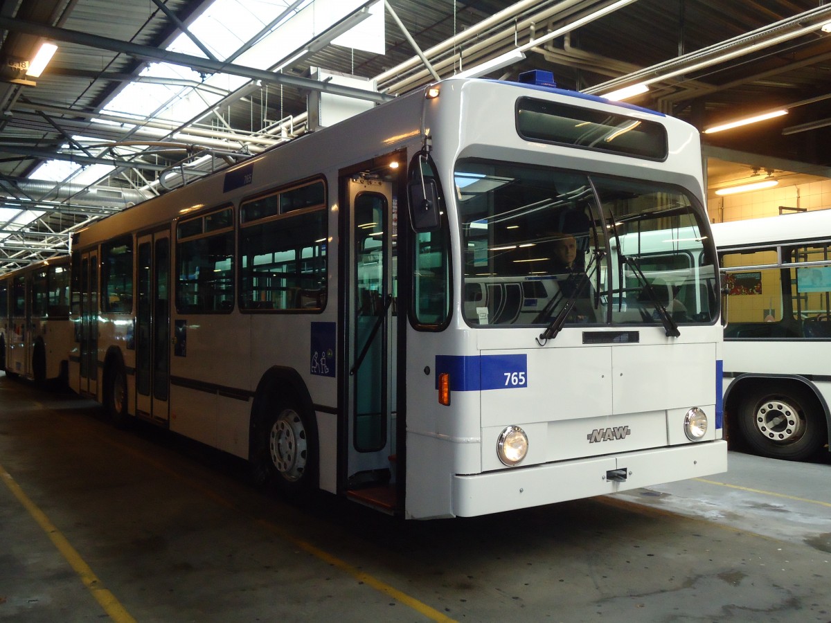 (130'899) - TL Lausanne - Nr. 765 - NAW/Lauber Trolleybus am 13. November 2010 in Lausanne, D�p�t Pr�laz
