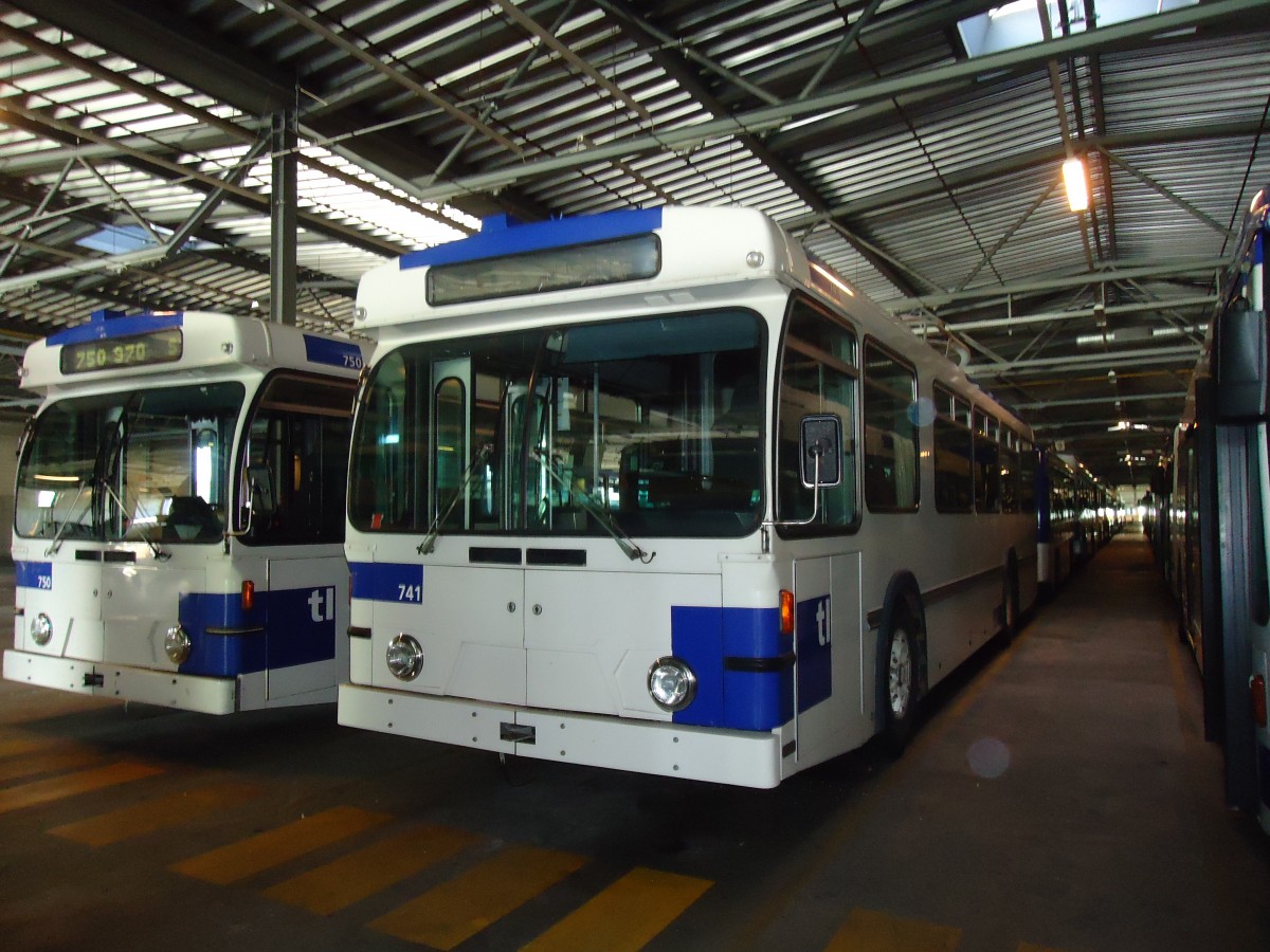 (130'903) - TL Lausanne - Nr. 741 - FBW/Hess Trolleybus am 13. November 2010 in Lausanne, D�p�t Pr�laz