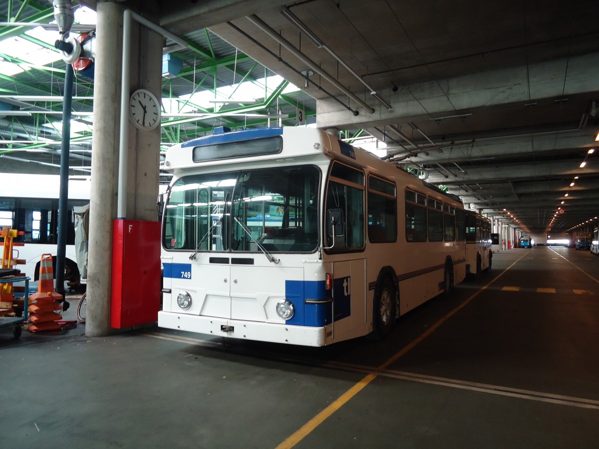 (130'907) - TL Lausanne - Nr. 749 - FBW/Hess Trolleybus am 13. November 2010 in Lausanne, D�p�t Pr�laz