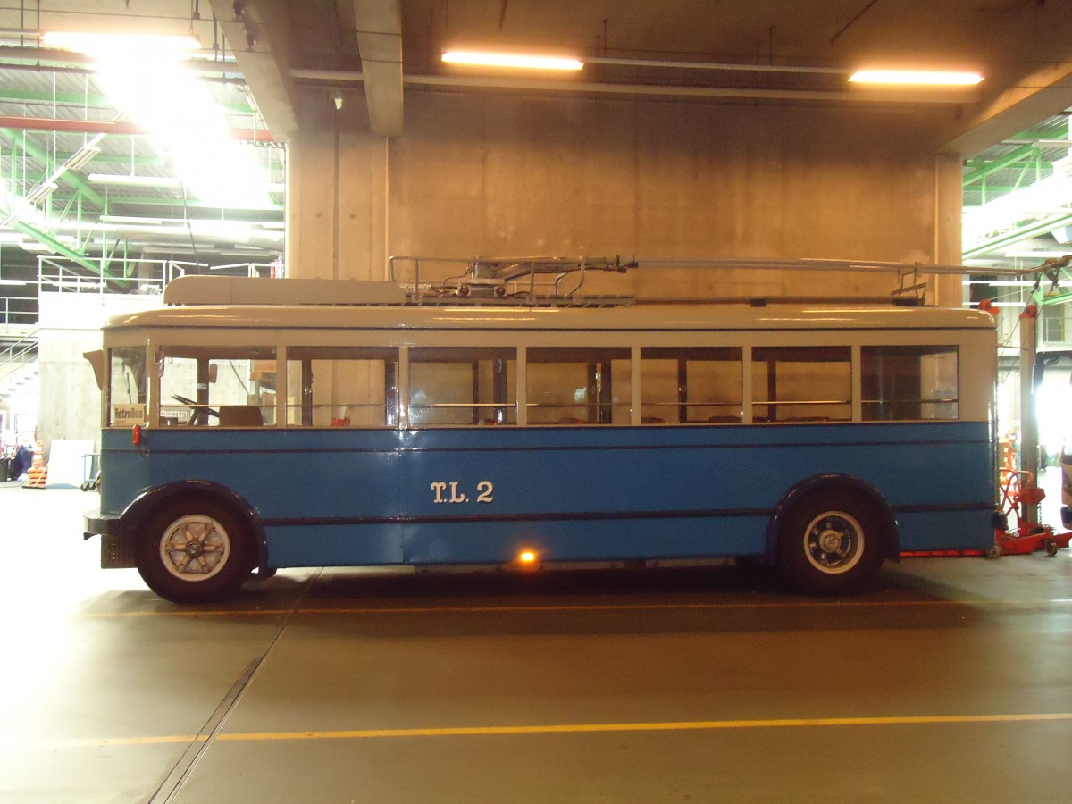 (130'927) - TL Lausanne (R�trobus) - Nr. 2 - FBW/Eggli Trolleybus (ex Nr. 3) am 13. November 2010 in Lausanne, D�p�t Pr�laz