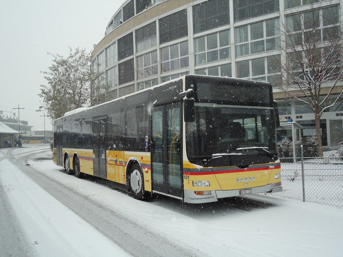 (131'190) - STI Thun - Nr. 131/BE 801'131 - MAN am 1. Dezember 2010 bei der Schiffl�ndte Thun