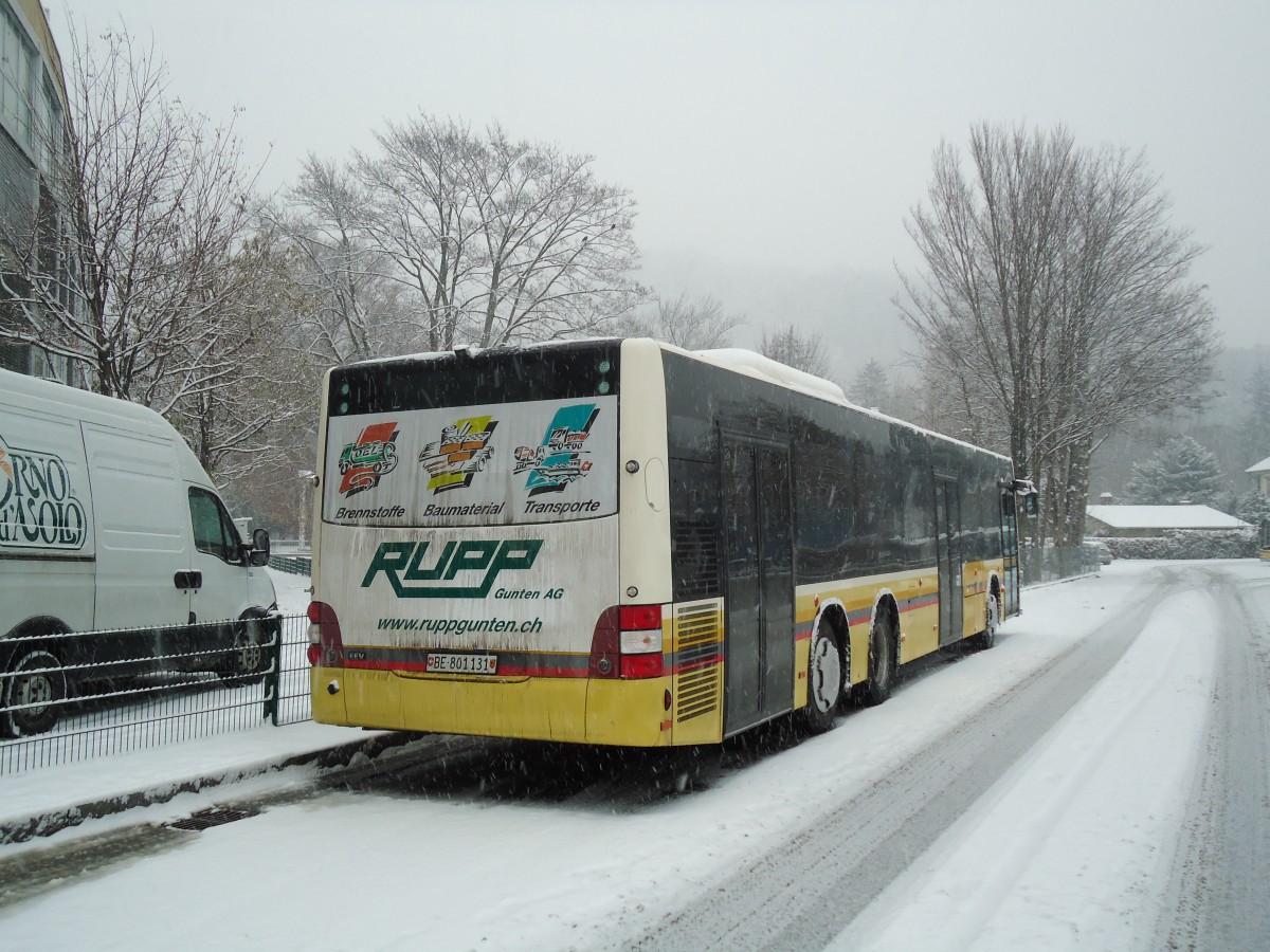 (131'191) - STI Thun - Nr. 131/BE 801'131 - MAN am 1. Dezember 2010 bei der Schiffl�ndte Thun