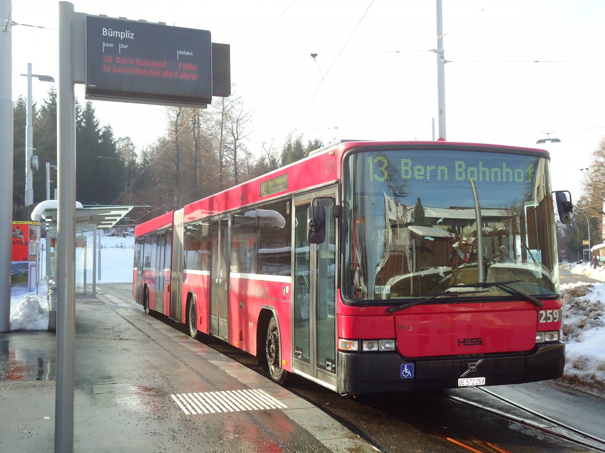 (131'322) - Bernmobil, Bern - Nr. 259/BE 572'259 - Volvo/Hess am 7. Dezember 2010 in Bern, B�mpliz