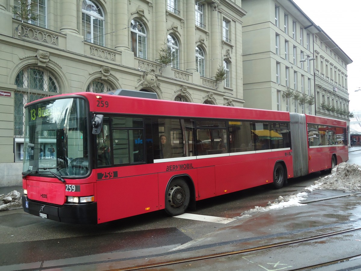 (131'381) - Bernmobil, Bern - Nr. 259/BE 572'259 - Volvo/Hess am 7. Dezember 2010 beim Bahnhof Bern