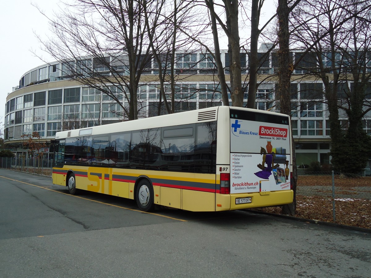 (131'551) - STI Thun - Nr. 97/BE 577'097 - MAN am 10. Dezember 2010 bei der Schiffl�ndte Thun