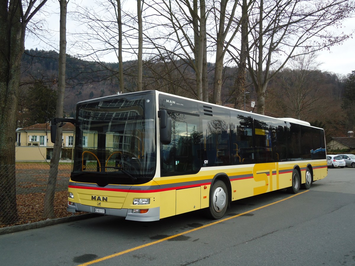 (132'369) - STI Thun - Nr. 131/BE 801'131 - MAN am 18. Januar 2011 bei der Schiffl�ndte Thun