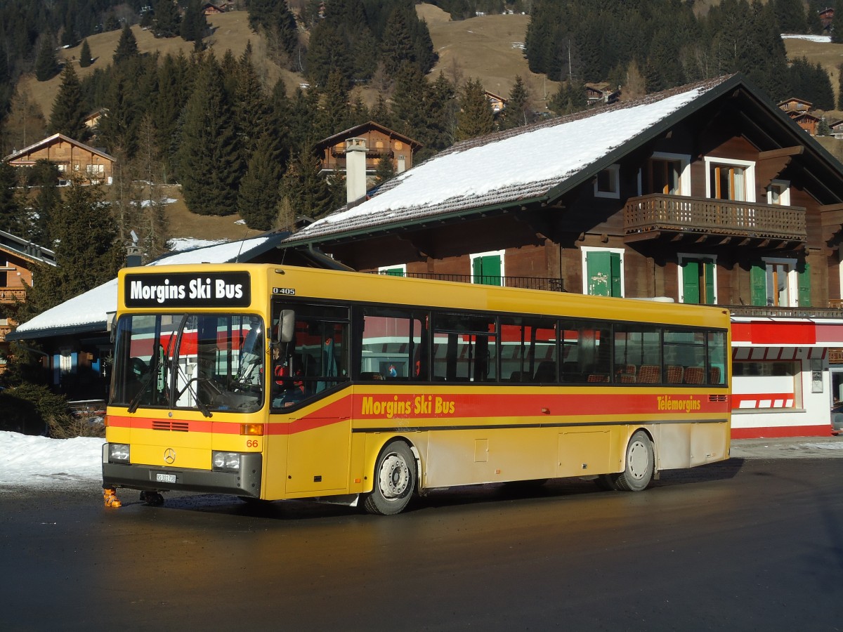 (132'399) - T�l�morgins, Morgins - Nr. 66/VS 301'708 - Mercedes (ex BLT Oberwil Nr. 66) am 22. Januar 2011 in Morgins, Post