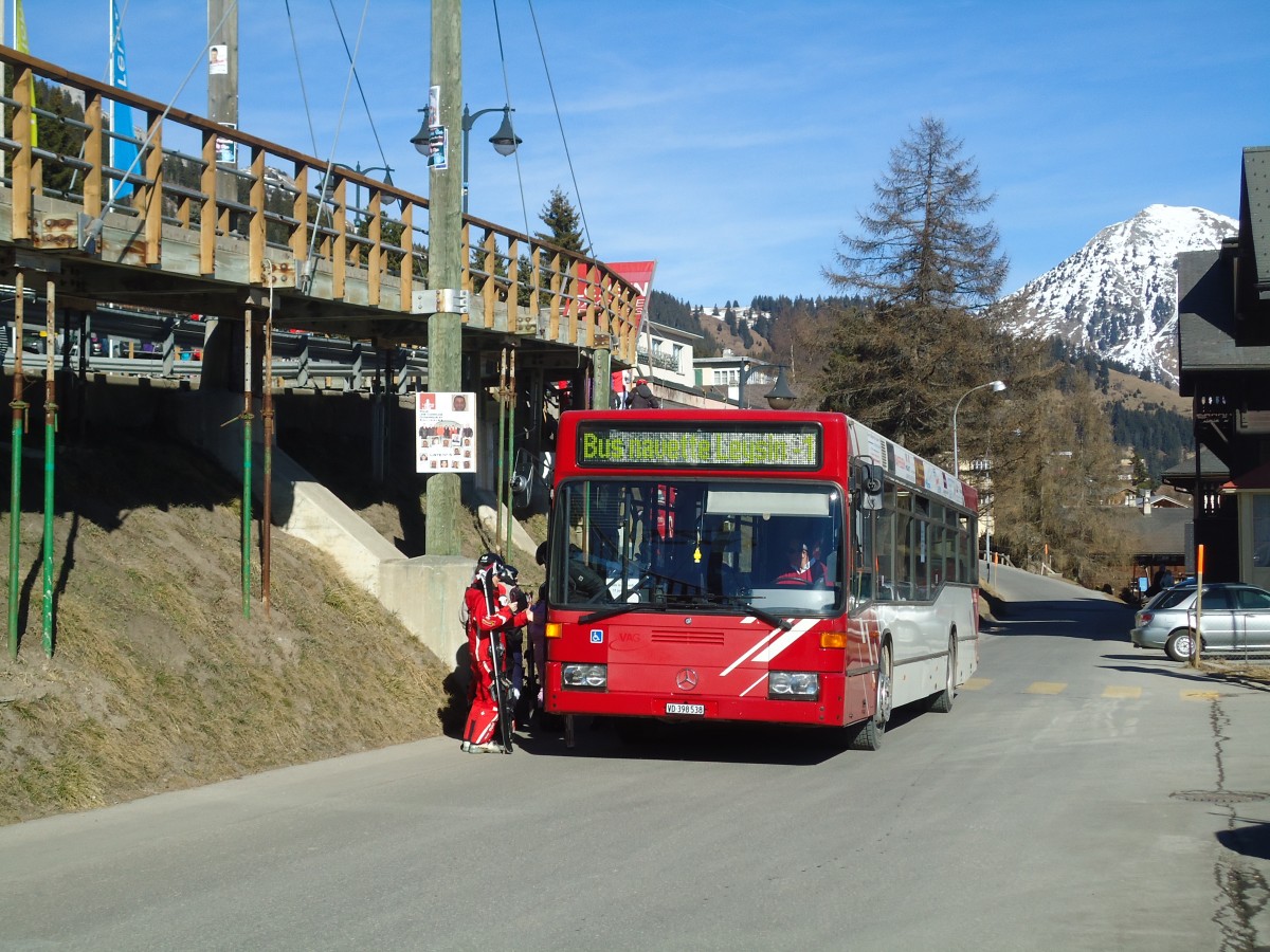 (132'491) - Leysin-Excursions, Leysin - VD 398'538 - Mercedes (ex Krada, D-B�blingen; ex VAG Freiburg/D Nr. 841) am 6. Februar 2011 in Leysin, T�l�ph�rique