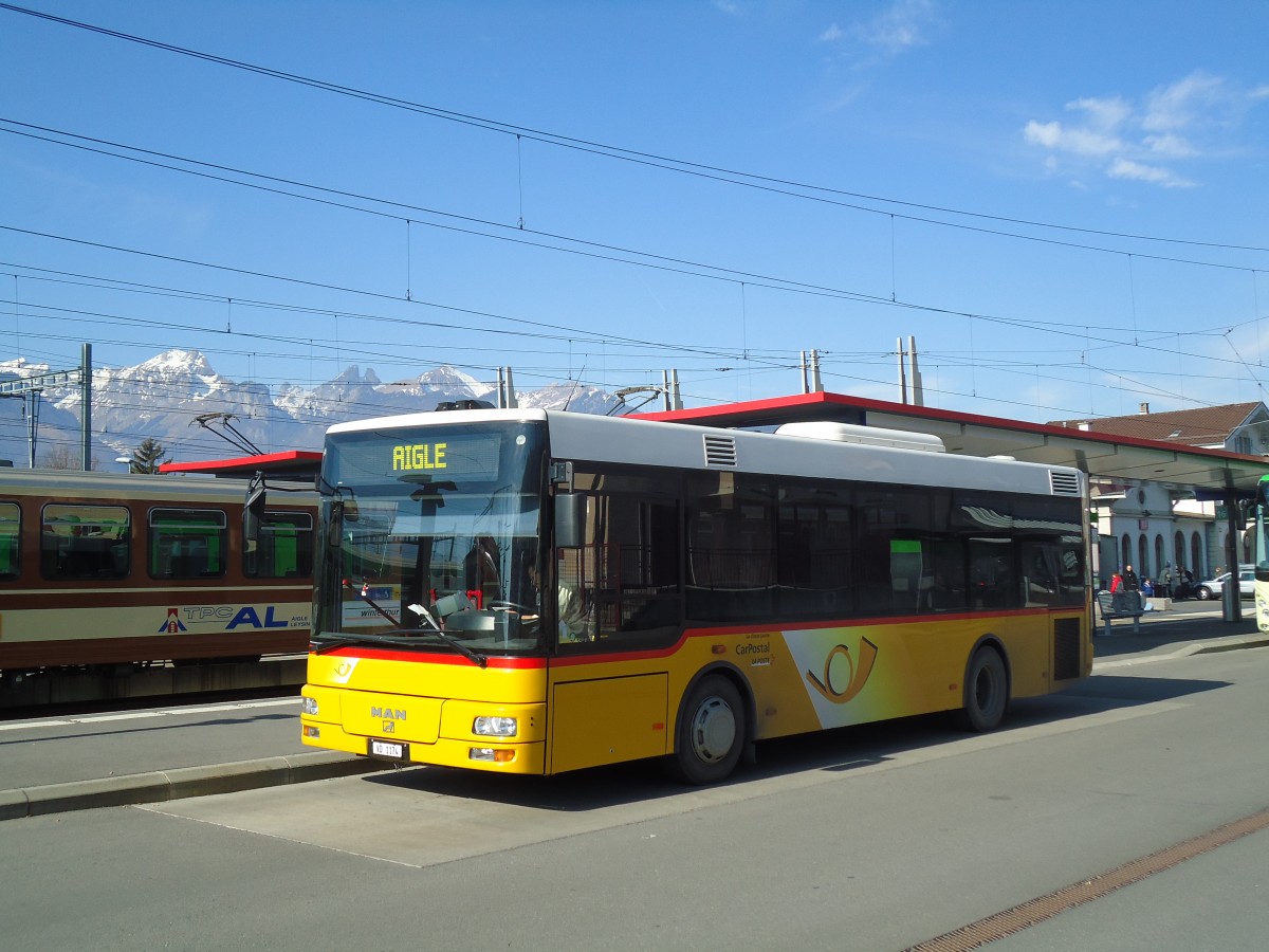 (132'615) - TPC Aigle - VD 1174 - MAN/G�ppel am 19. Februar 2011 beim Bahnhof Aigle