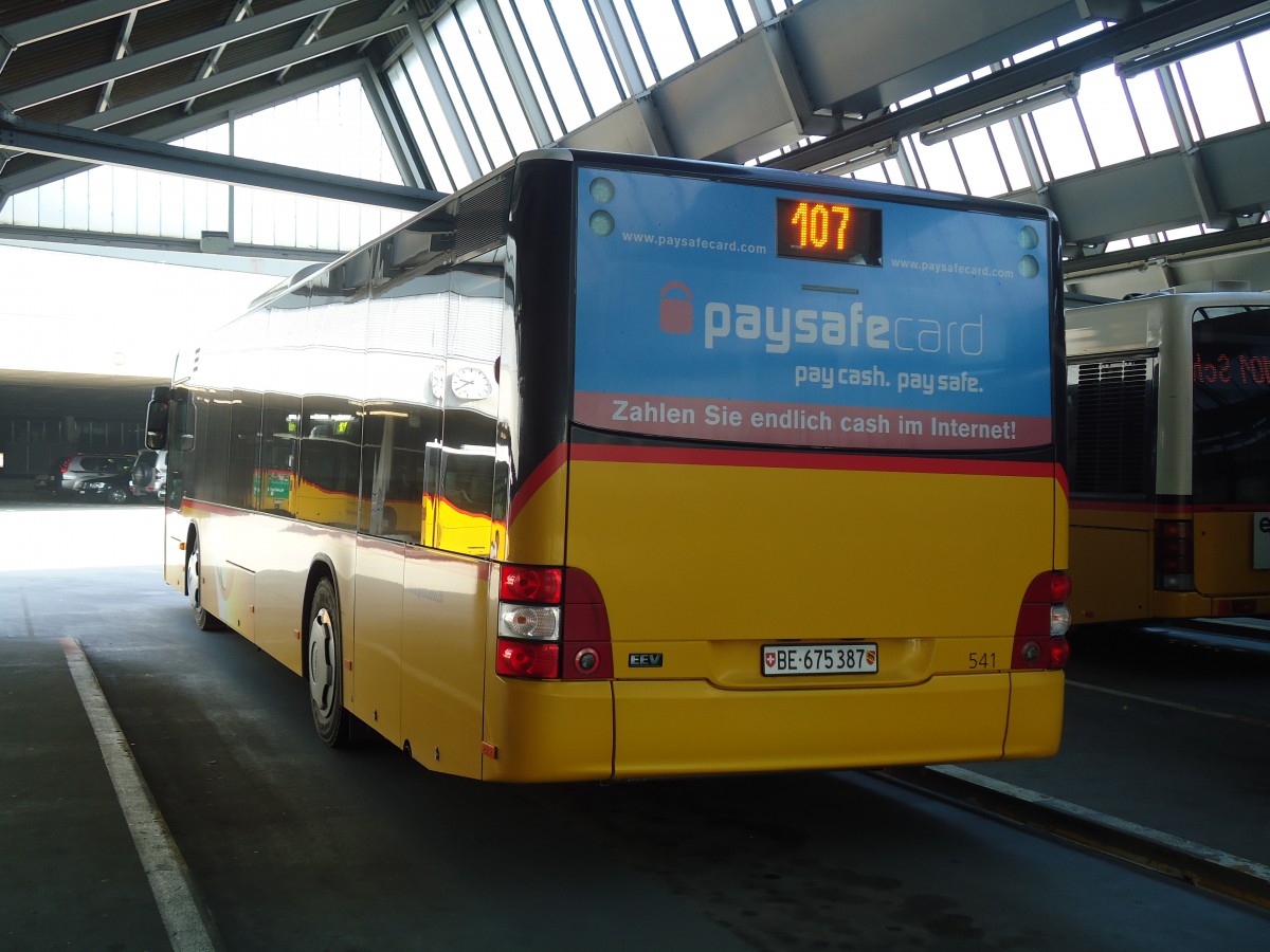 (132'673) - PostAuto Bern - Nr. 541/BE 675'387 - MAN am 6. M�rz 2011 in Bern, Postautostation