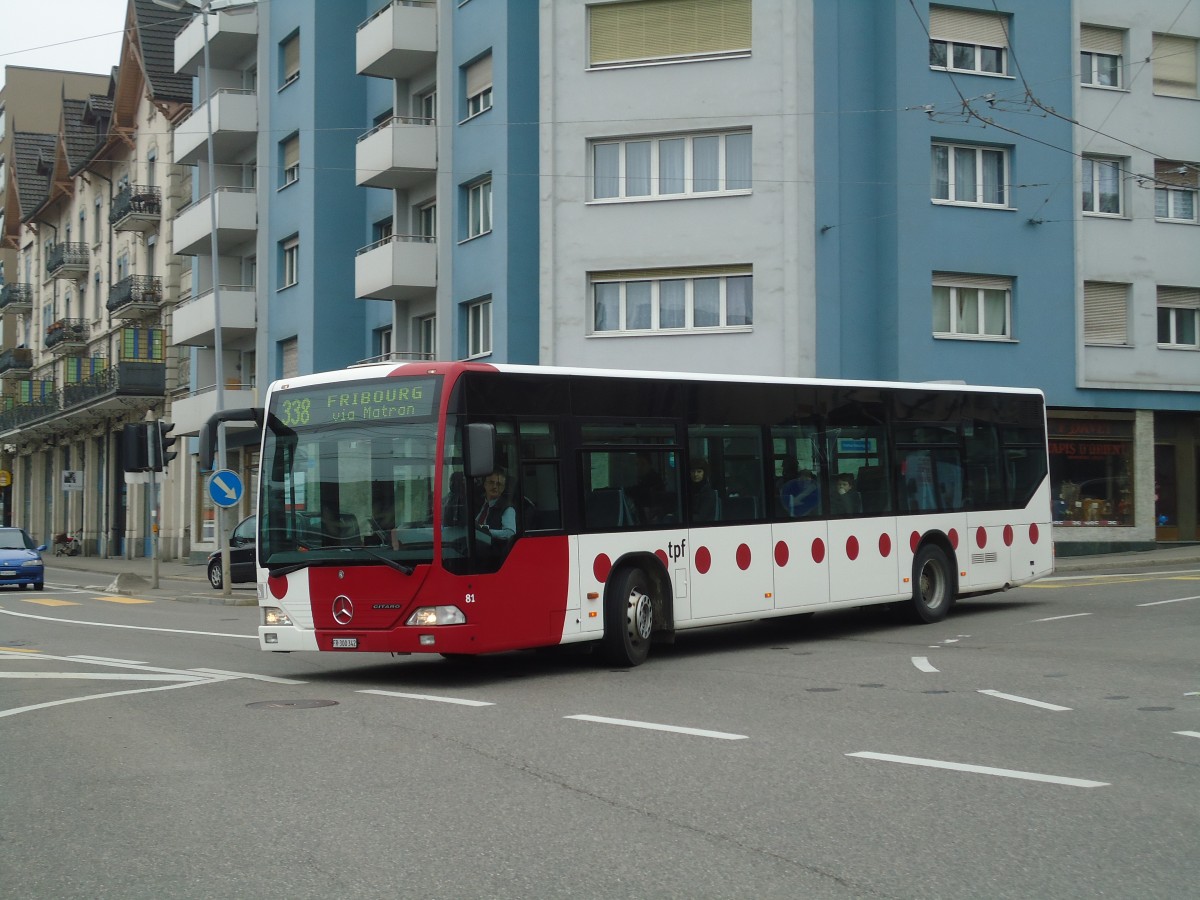 (132'699) - TPF Fribourg - Nr. 81/FR 300'342 - Mercedes am 7. M�rz 2011 in Fribourg, Avenue Beauregard