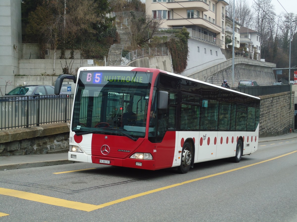 (132'705) - TPF Fribourg - Nr. 384/FR 300'387 - Mercedes am 7. M�rz 2011 in Fribourg, Avenue Beauregard