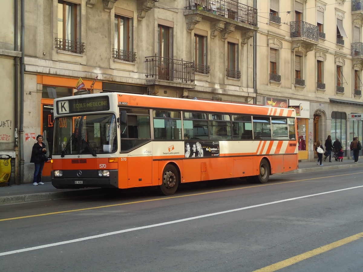 (132'867) - TPG Gen�ve - Nr. 570/GE 96'382 - Mercedes am 10. M�rz 2011 in Gen�ve, Jonction