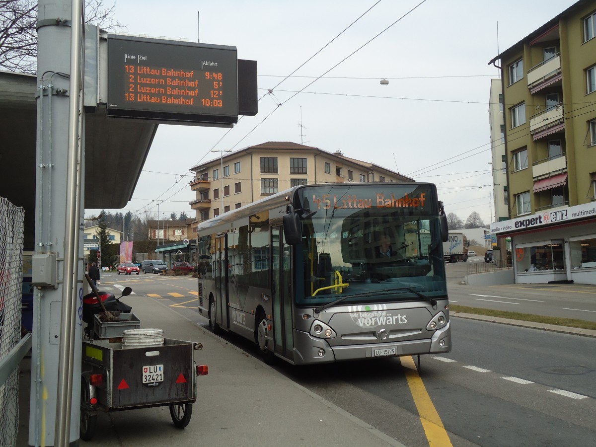 (132'974) - AAGR Rothenburg - Nr. 78/LU 15'775 - Irisbus am 11. M�rz 2011 in Emmenbr�cke, Sprengi