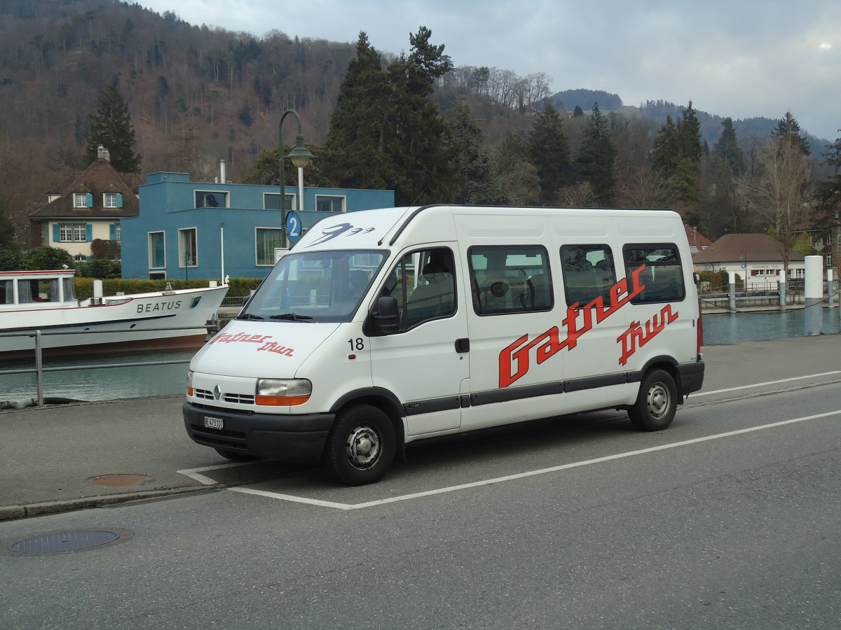 (133'082) - Gafner, Thun - Nr. 18/BE 473'107 - Renault am 16. M�rz 2011 bei der Schiffl�ndte Thun