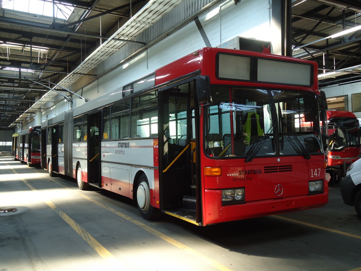 (133'090) - SW Winterthur - Nr. 147 - Mercedes Gelenktrolleybus am 20. M�rz 2011 in Winterthur, Depot Gr�zefeld