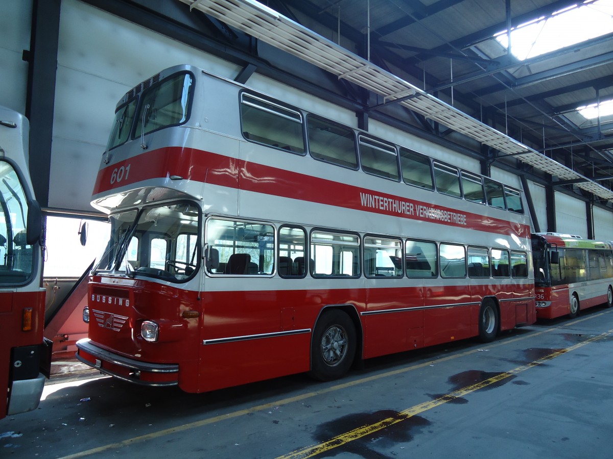 (133'093) - WV Winterthur - Nr. 601 - B�ssing (ex Nr. 201; ex Amt f�r Luftverkehr, Z�rich Nr. 47; ex Swissair, Z�rich Nr. 23) am 20. M�rz 2011 in Winterthur, Depot Gr�zefeld