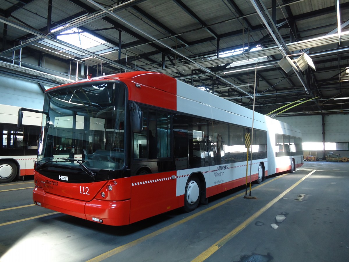(133'094) - SW Winterthur - Nr. 112 - Hess/Hess Gelenktrolleybus am 20. M�rz 2011 in Winterthur, Depot Gr�zefeld