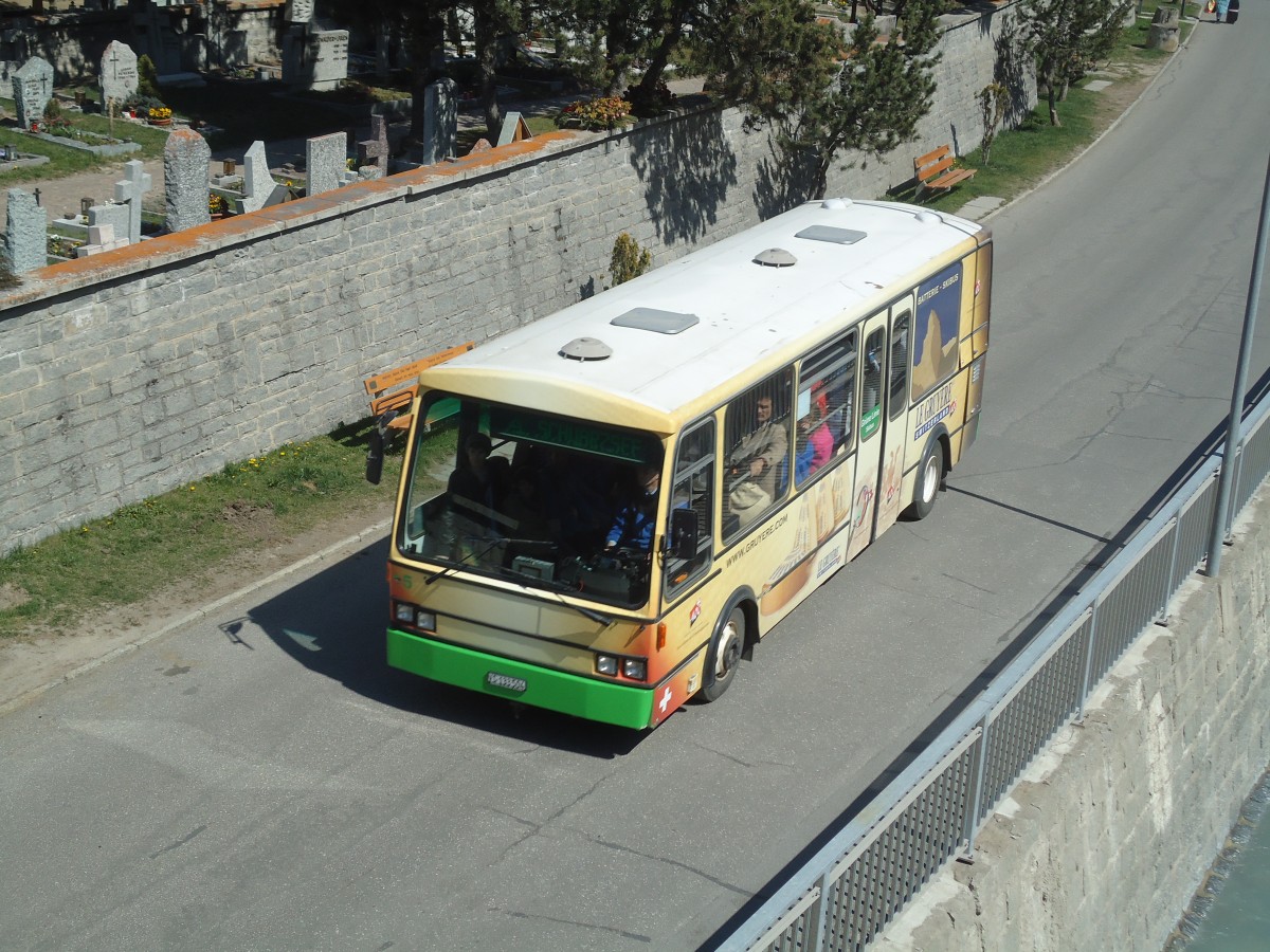 (133'375) - OBZ Zermatt - Nr. 5/VS 133'504 - Vetter (ex Nr. 1) am 22. April 2011 in Zermatt, Kirch-Br�cke