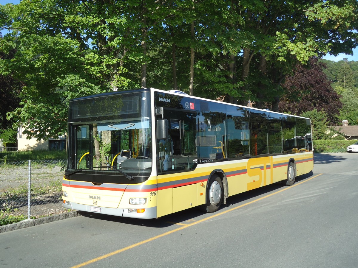 (133'915) - STI Thun - Nr. 115/BE 700'115 - MAN am 29. Mai 2011 bei der Schiffl�ndte Thun