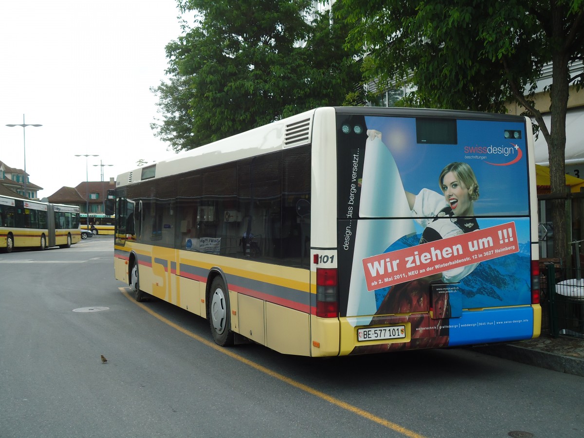 (133'986) - STI Thun - Nr. 101/BE 577'101 - MAN am 9. Juni 2011 bei der Schiffl�ndte Thun